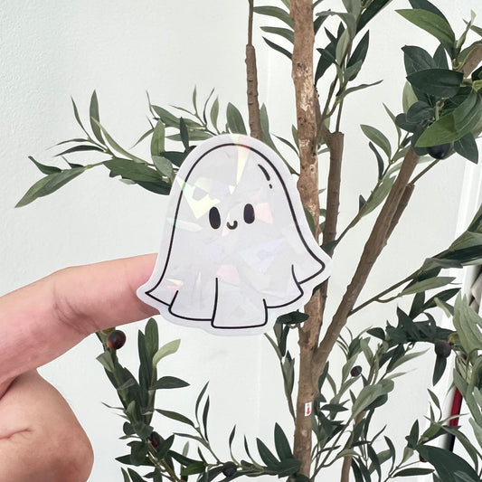 Ghost Holographic Glass Sticker