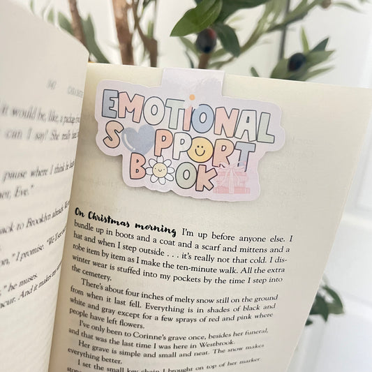 Emotional Support Book Magnetic Bookmark