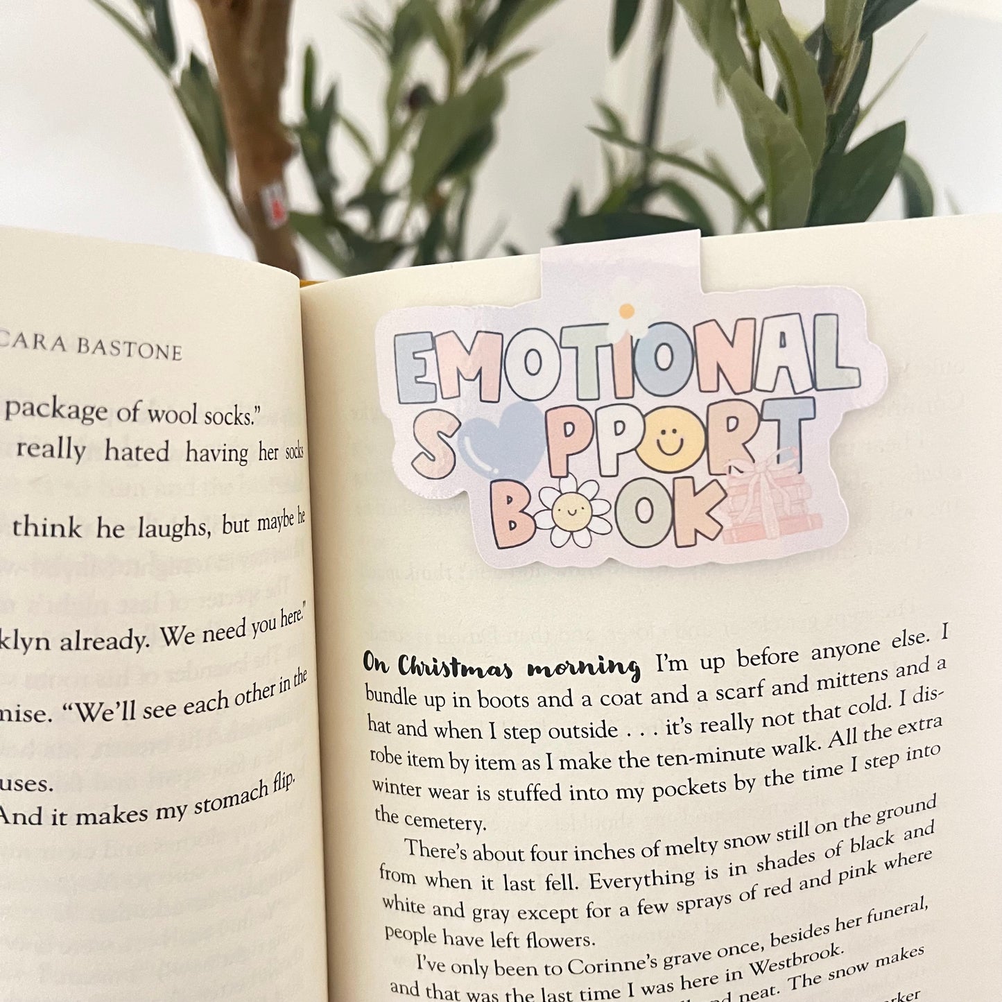 Emotional Support Book Magnetic Bookmark